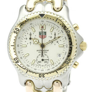 TAG Heuer Sel Chronograph Gold Plated Steel Mens Watch CG1120 Polished